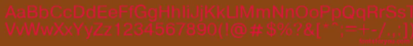 PragmaticaRegular Font – Red Fonts on Brown Background