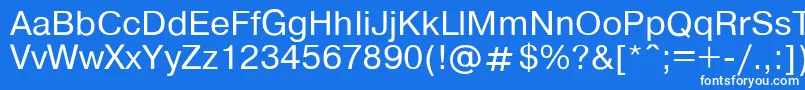 PragmaticaRegular Font – White Fonts on Blue Background