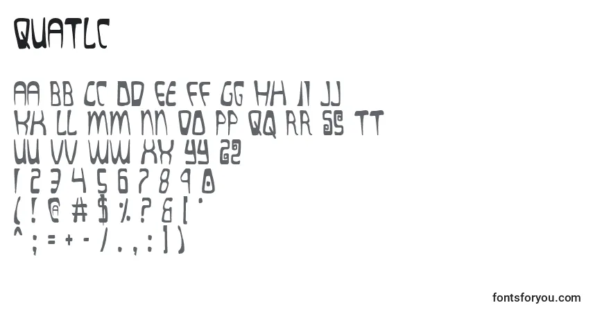 Schriftart Quatlc – Alphabet, Zahlen, spezielle Symbole
