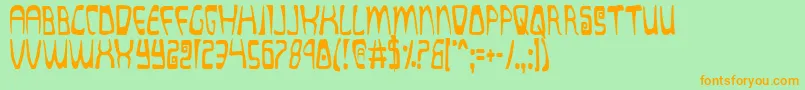 Quatlc Font – Orange Fonts on Green Background