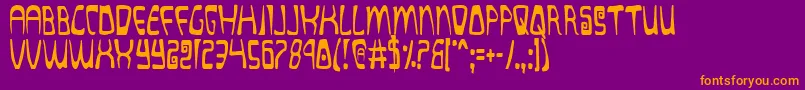 Quatlc Font – Orange Fonts on Purple Background