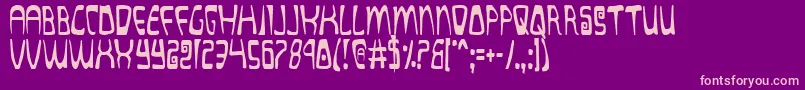 Quatlc Font – Pink Fonts on Purple Background