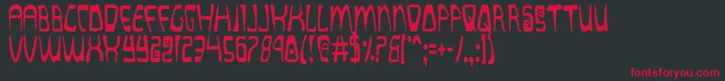 Quatlc Font – Red Fonts on Black Background