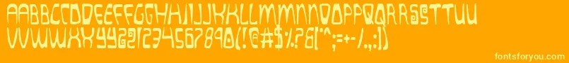 Quatlc Font – Yellow Fonts on Orange Background