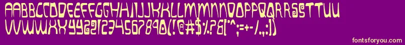 Quatlc Font – Yellow Fonts on Purple Background