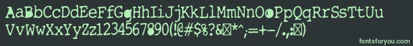 フォントTightwriter – 黒い背景に緑の文字