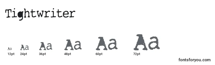 Tightwriter Font Sizes
