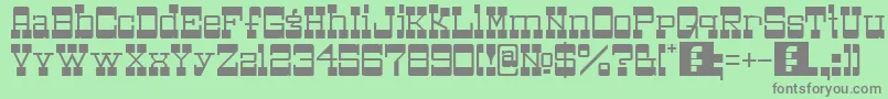 Bottoms Font – Gray Fonts on Green Background