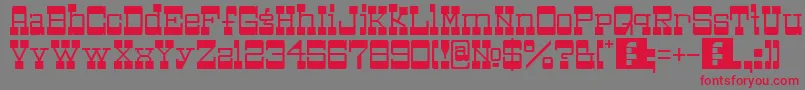Bottoms Font – Red Fonts on Gray Background