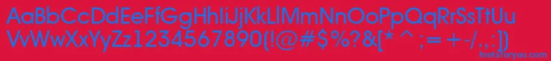 AAvantebs Font – Blue Fonts on Red Background