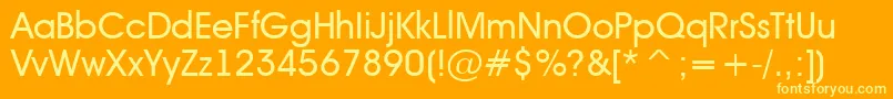 AAvantebs Font – Yellow Fonts on Orange Background