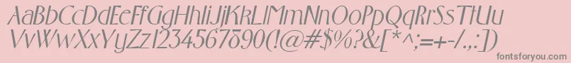 GabrielItalic Font – Gray Fonts on Pink Background