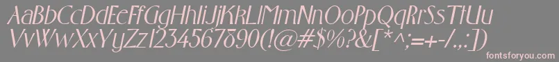 fuente GabrielItalic – Fuentes Rosadas Sobre Fondo Gris