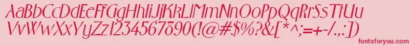 fuente GabrielItalic – Fuentes Rojas Sobre Fondo Rosa