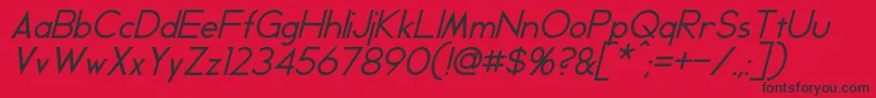 GeddesItalic Font – Black Fonts on Red Background