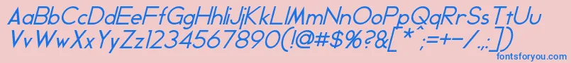 GeddesItalic Font – Blue Fonts on Pink Background