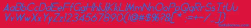 GeddesItalic Font – Blue Fonts on Red Background