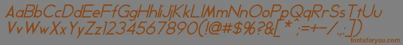 GeddesItalic Font – Brown Fonts on Gray Background