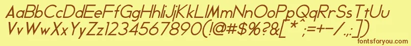fuente GeddesItalic – Fuentes Marrones Sobre Fondo Amarillo