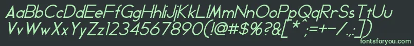 GeddesItalic Font – Green Fonts on Black Background