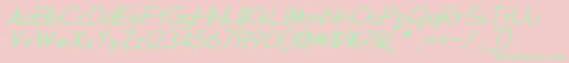 GeddesItalic Font – Green Fonts on Pink Background