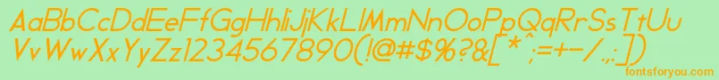 GeddesItalic Font – Orange Fonts on Green Background