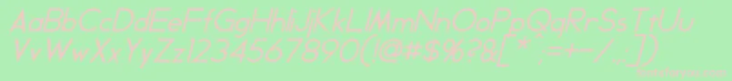 GeddesItalic Font – Pink Fonts on Green Background