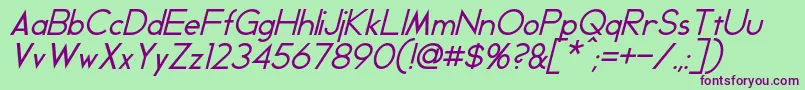 GeddesItalic Font – Purple Fonts on Green Background