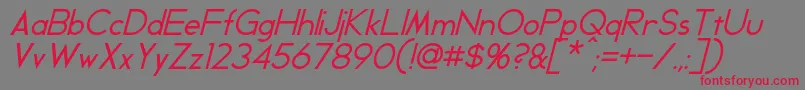 GeddesItalicフォントについての詳細 フォントGeddesItalic – 赤い文字の灰色の背景