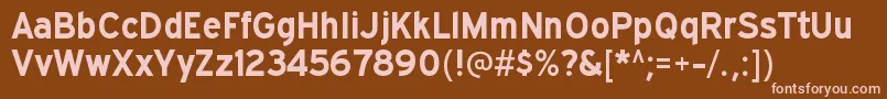 Шрифт ExpresswayrgBold – розовые шрифты на коричневом фоне