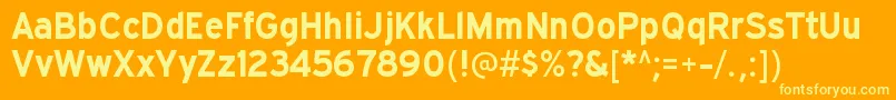 Fonte ExpresswayrgBold – fontes amarelas em um fundo laranja