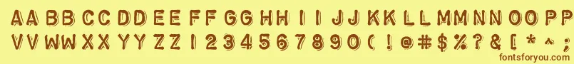 Chromosomeheavy Font – Brown Fonts on Yellow Background