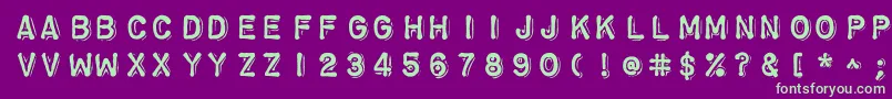 Chromosomeheavy Font – Green Fonts on Purple Background