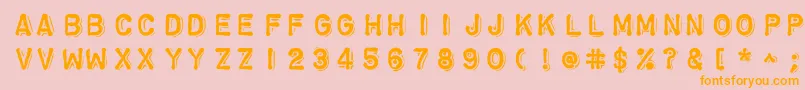 Chromosomeheavy Font – Orange Fonts on Pink Background