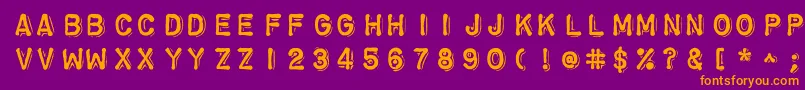 Chromosomeheavy Font – Orange Fonts on Purple Background