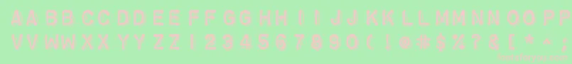 Шрифт Chromosomeheavy – розовые шрифты на зелёном фоне