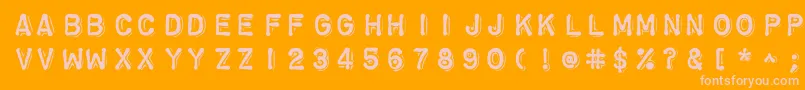 Police Chromosomeheavy – polices roses sur fond orange