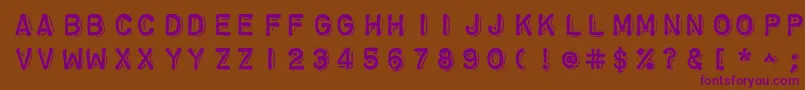 Chromosomeheavy Font – Purple Fonts on Brown Background