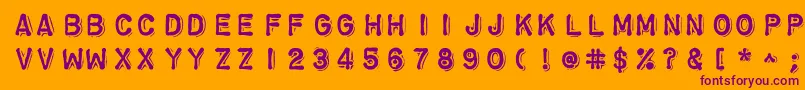 Chromosomeheavy Font – Purple Fonts on Orange Background