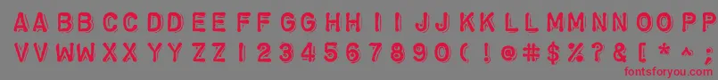 Chromosomeheavy Font – Red Fonts on Gray Background