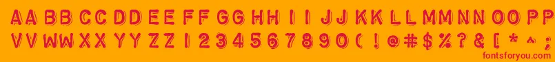 Chromosomeheavy Font – Red Fonts on Orange Background