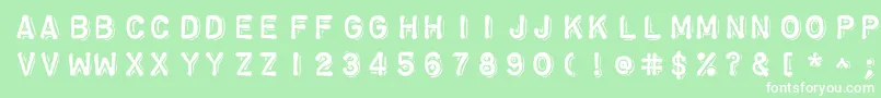 フォントChromosomeheavy – 緑の背景に白い文字