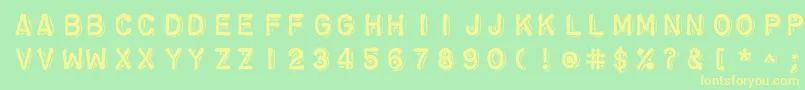 Chromosomeheavy Font – Yellow Fonts on Green Background