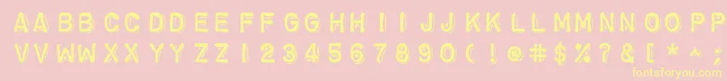 Chromosomeheavy Font – Yellow Fonts on Pink Background