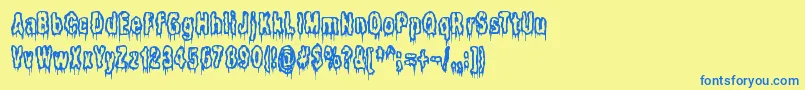 Itlivesintheswamp Font – Blue Fonts on Yellow Background