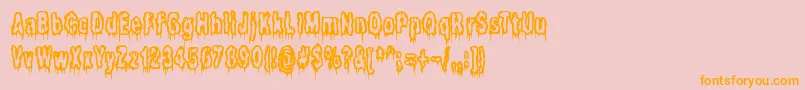 Itlivesintheswamp Font – Orange Fonts on Pink Background