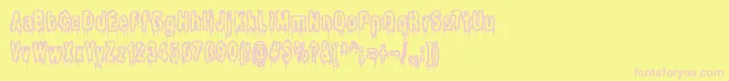 Itlivesintheswamp Font – Pink Fonts on Yellow Background