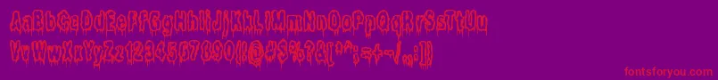 Itlivesintheswamp Font – Red Fonts on Purple Background