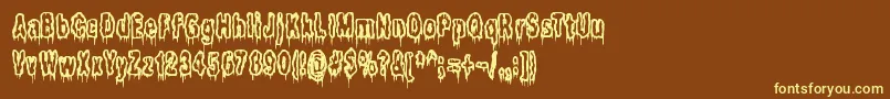 Itlivesintheswamp Font – Yellow Fonts on Brown Background