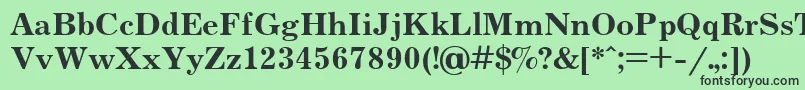 JournalBoldCyrillic Font – Black Fonts on Green Background